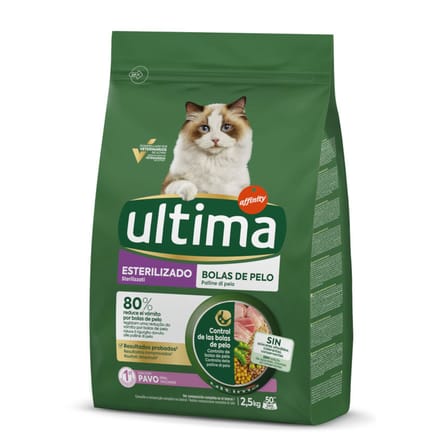 Ultima Cat Sterilized Hairball Kalkoen - 2,5 kg