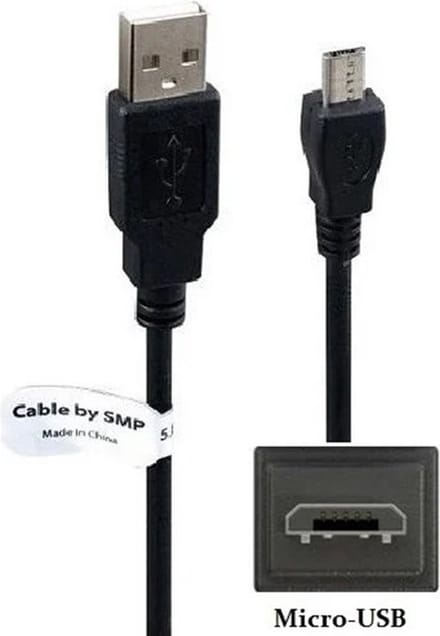 OneOne 0,8m Micro USB kabel. zwarte laadkabel. Stevig oplaadkabel snoer past op Canon EOS 250D, EOS 850D, EOS 90D, EOS M200, EOS M5, EOS M50, EOS M50 Mark II, EOS M6 camera