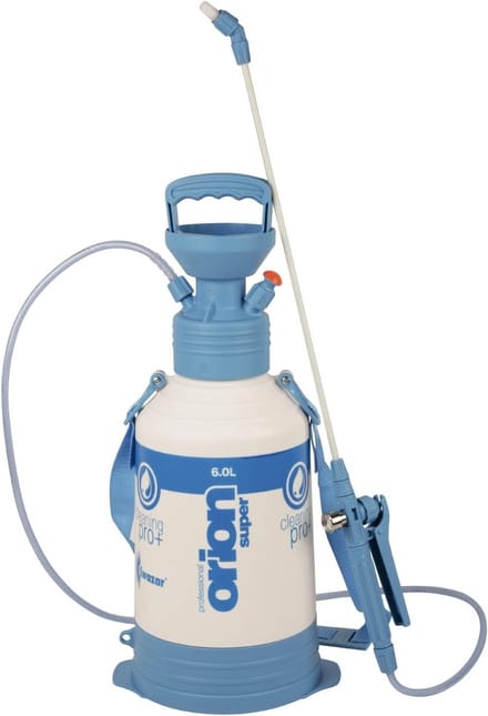 Pompsproeier - Druksproeier - Industrieel Gebruik - Viton Afdichting - 6 Liter - Wit Blauw