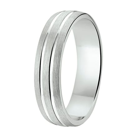 Gerhodineerd Zilver Ring A304 - 5 Mm Zonder Steen 1315261