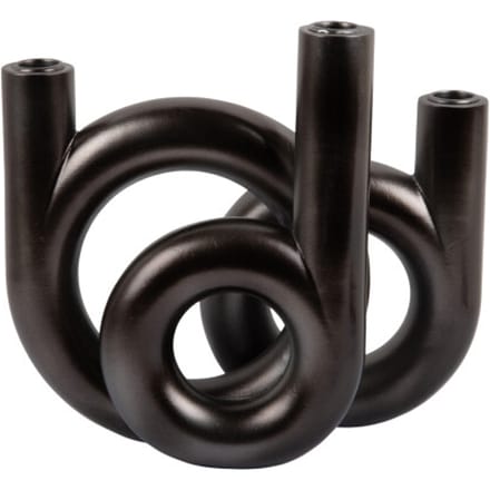 Present Time Kandelaar Rings Medium - Grijs - 18x12x20cm - Scandinavisch - Polyresin