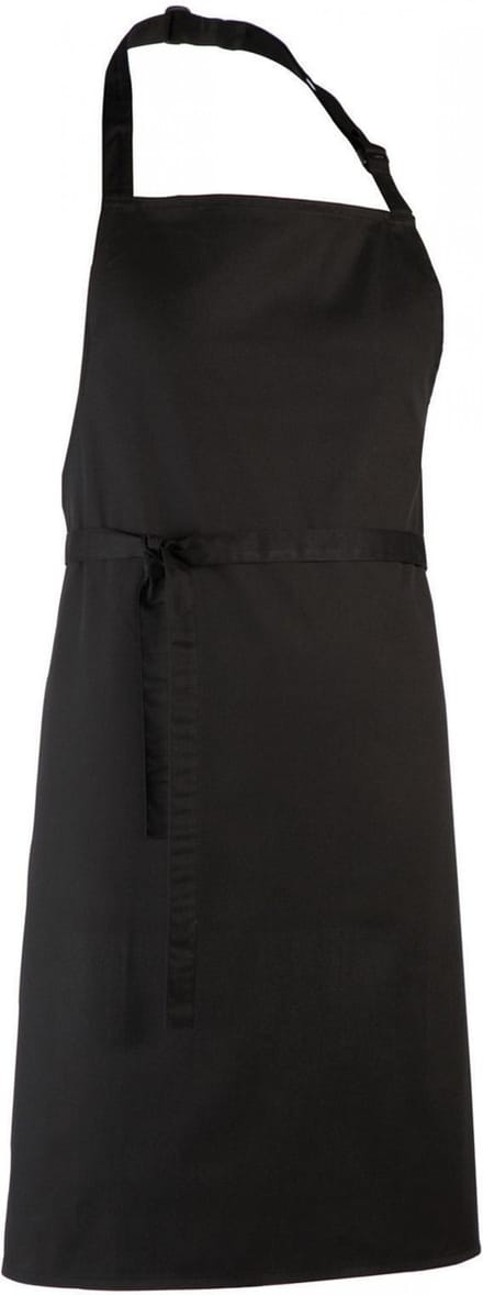 Schort/Tuniek/Werkblouse Unisex One Size Premier Black 65% Polyester, 35% Katoen