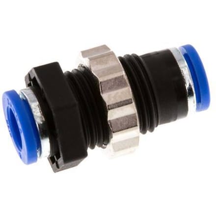 8mm PA 66 Insteekfitting Schotdoorvoer NBR [2 Stuks]