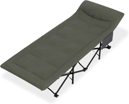 Inklapbaar veldbed - Opklapbed campingbed - Buiten en binnen - Met matras en kussen - 185 x 75 cm