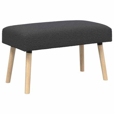 vidaXL - Bank - Effen - Donkergrijs - 80 - x - 40 - x - 46 - cm - Bouclé