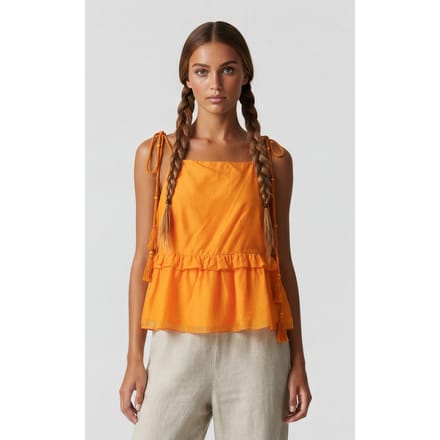 & Other Stories Lily Top Orange Maat: 34 | Mouwloze Tops Outlet | Dames | Oranje