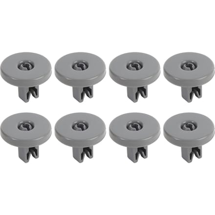 8 PCS Roue de Panier Lave-vaisselle ABS Haute Résistance Remplacement Roue Panier à Vaisselle Inférieur Lave-vaisselle gray
