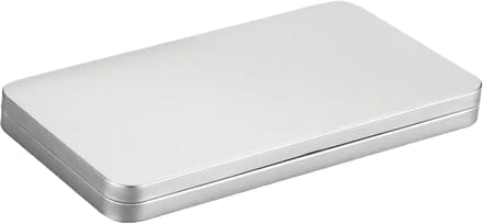 Spaarpot met deksel - Opbergdoos metaal - Veilige opslag - Robuuste constructie - 17 cm - Zilver