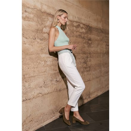 Plissé Rechtoe-Rechtaan Crepe Broek