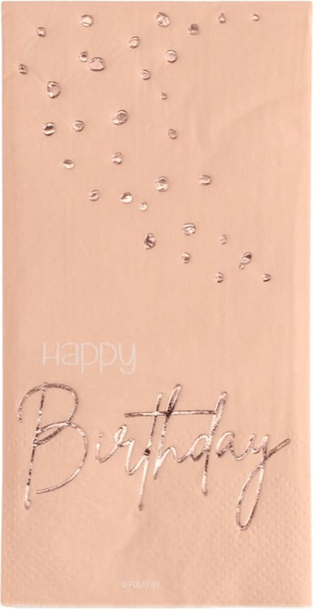 Folat - Servetten - Elegant Lush Blush 33x33cm - (10 stuks)
