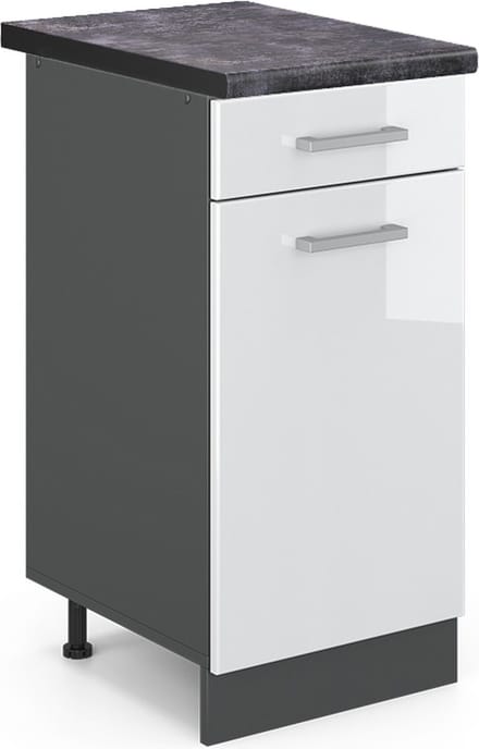 Vicco R-Line Keukenonderkast – 40 cm, WB Antraciet Wit Hoogglans