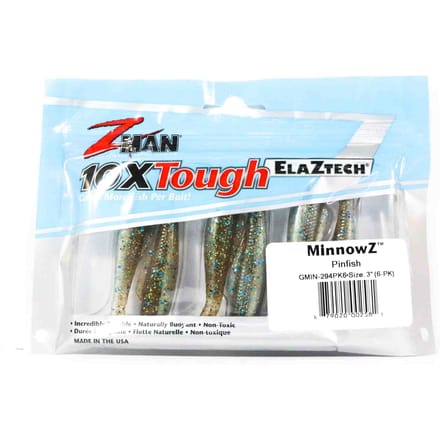 Zman Soft Lure MinnowZ 3 Inch 6/Pack Pinfish (2581)
