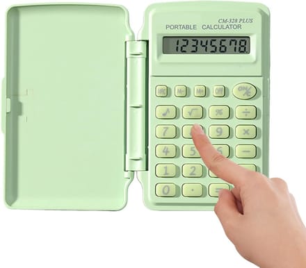 Zakrekenmachine - Rekentool Deksel - Studenten Examens - Compact Draagbaar - 10x6cm