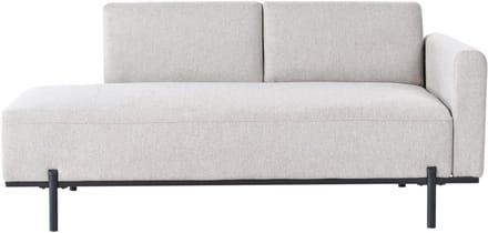 BELIANI SAVASSE - Chaise longue - Lichtgrijs - Kunstlinnen
