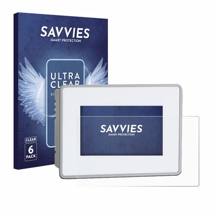 Savvies - Screenprotector voor BUCHER automation JetView 1004 - Folie Beschermfolie transparant 6 Stuks