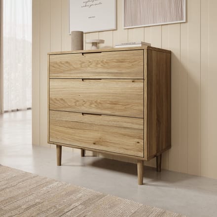 Meubella - Selwood - Ladekast - Eikenpatroon - 90x43x93 cm