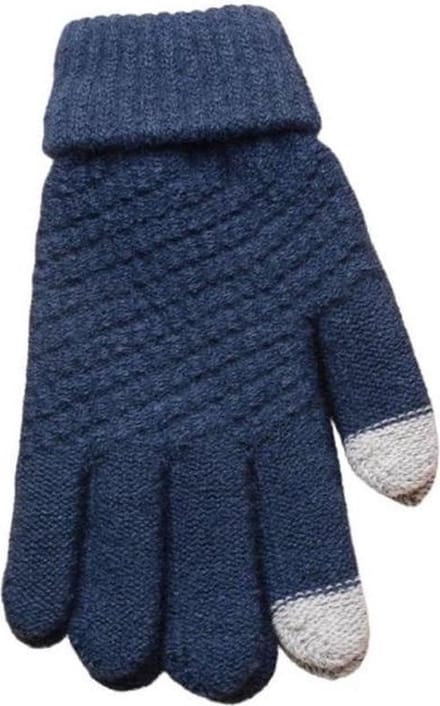 Finnacle - De perfecte winteraccessoire: Gebreide handschoenen | Touchscreen | One size | Warm en stijlvol Donker blauw!