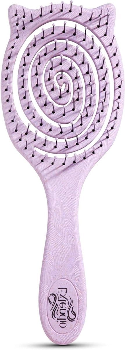 Ontwarringsborstel Haar - Kam borstel - Dagelijks gebruik - Ergonomisch design - 22 cm - Paars