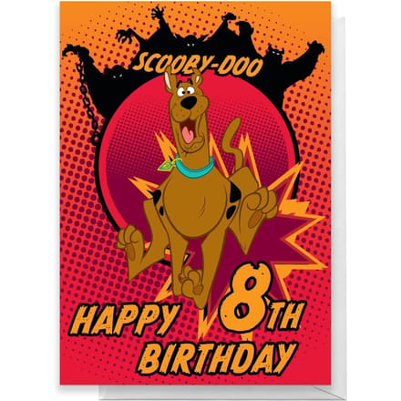 Scooby Doo 8th Birthday Greetings Card - Standard Card