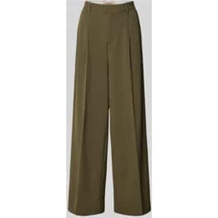 Stoffen broek met bandplooien, model 'Charlize'