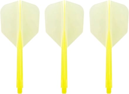 Dartpijlen Flights en Stems Geïntegreerd Zero Stress Klein Geel Set van 3