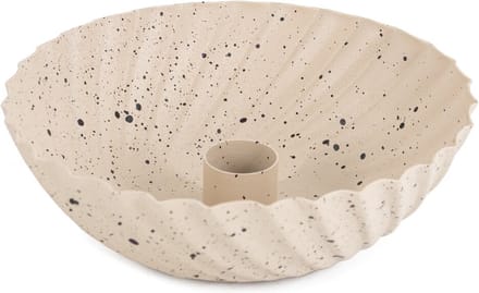 Metalen kaarsenstandaard bowl sand dots