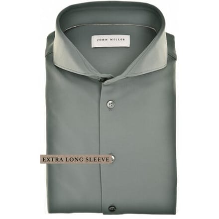 John Miller Overhemd Extra Long Sleeve Hyperstretch Cutaway Collar Mouwlengte 7 Midden Grijs / male