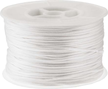 Satijnkoord (1 mm) White (91 Meter)