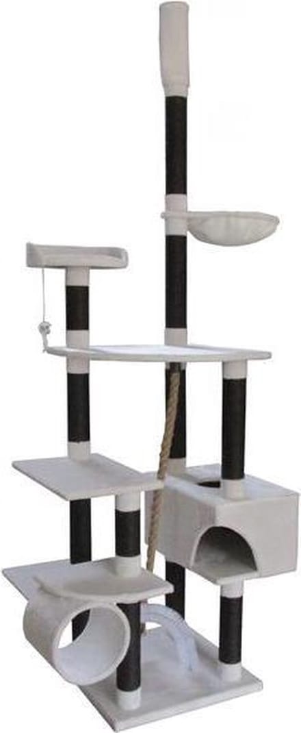 Topmast Krabpaal Kingston White 60 * 60 * 235-255 cm Verstelbaar