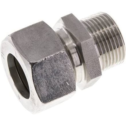 22L & R3/4'' RVS Rechte Snijringkoppeling Buitendraad 160bar ISO 8434-1