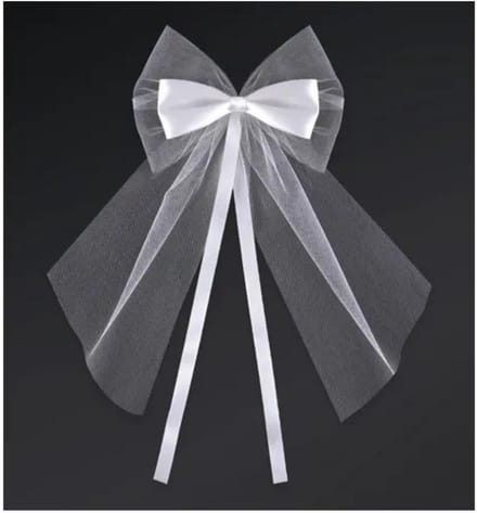 Partydeco - Autostrik Organza Wit (2 stuks)
