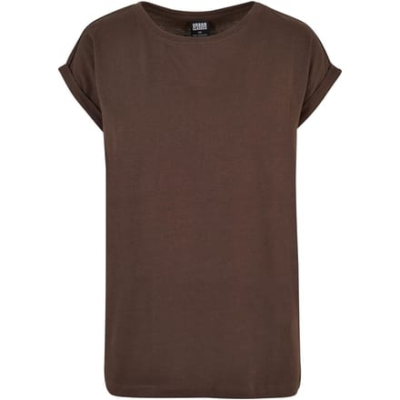Urban Classics Extended Shoulder Tee Dames T-shirt - bruin - 3XL