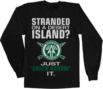 DC Comics Arrow Longsleeve shirt -M- Just Green Arrow It Zwart