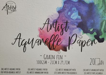 20 x A4 Aquarel papier 300GSM 21x29.7 cm - Aquarelpapier 20 vel in bloknote