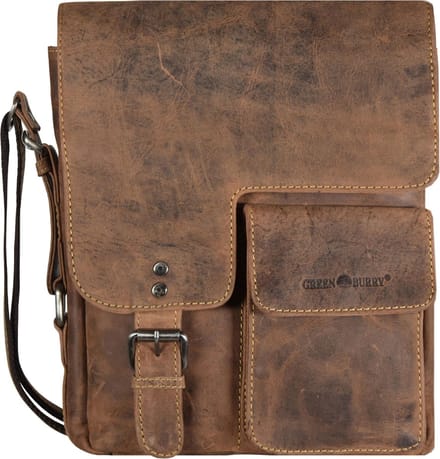 GREENBURRY schoudertas Vintage Messenger Bag Brown bruine