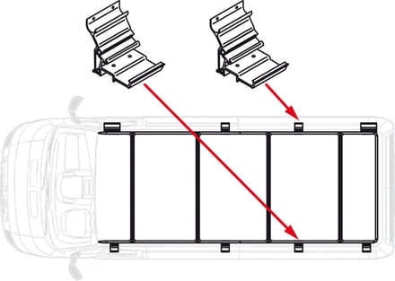 Fiamma Fixing Bar Kit Roof Rail Ducato Extra 14.5cm
