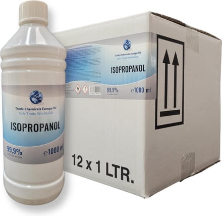 Isopropanol 99,9% Zuiver - 12x 1 Liter - IPA Volle Doos | TCE