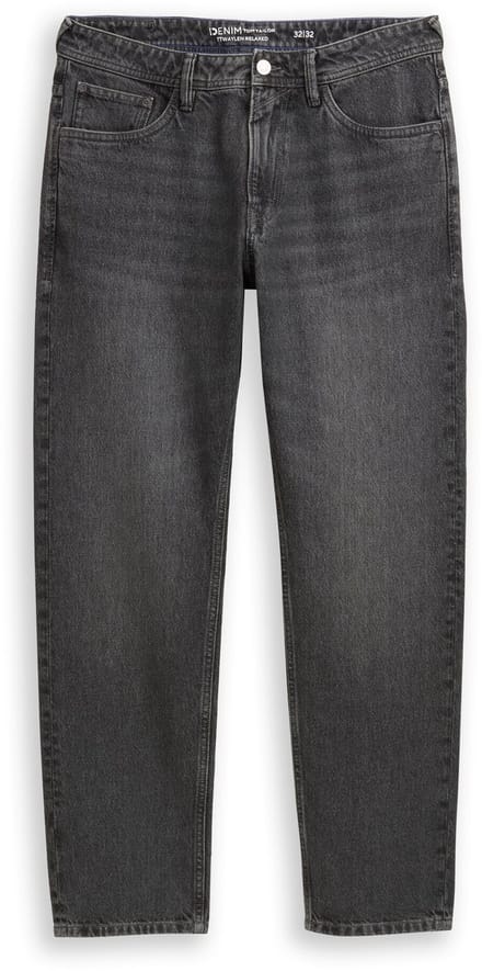 Tom Tailor Denim - TTWAYLEN RELAXED-jeans - Maat 29/30 - used dark stone grey denim