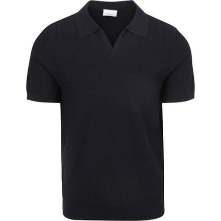 Profuomo Poloshirt Riva Structure Donkerblauw (navy) - Maat XXL - Heren