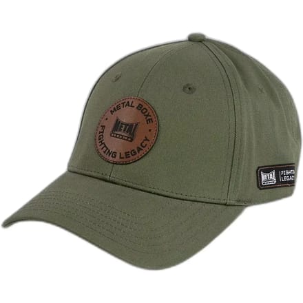 Baseballcap met leren patch Metal Boxe