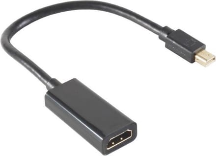 Mini DisplayPort 1.4 naar HDMI 2.0 adapter (4K 60 Hz + HDR) / zwart - 0,15 meter