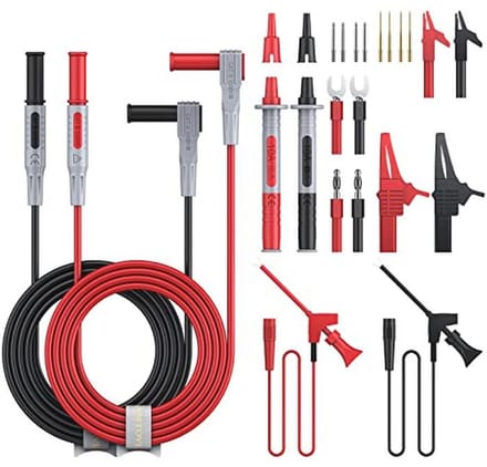 Multimeter Testkabelset 24-in-1 met Alligatorclips en Spanningsmeterkabel