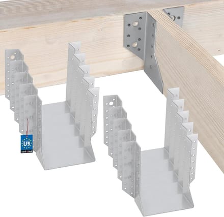 KOTARBAU® Set van 10 balkverbinders, houten balkverbinders voor bouwconstructie, buitenliggende connector type A, 140 mm