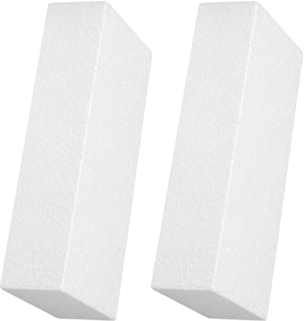 Piepschuim vormen - rechthoek - 2x - 10 x 20 x 4 cm - styropor hobby / DIY vorm - basis knutselfiguren