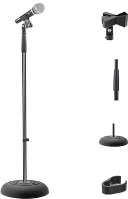 Verstelbare Microfoonstandaard tot 152 cm - Lichtgewicht Vloerstandaard voor Muzikanten