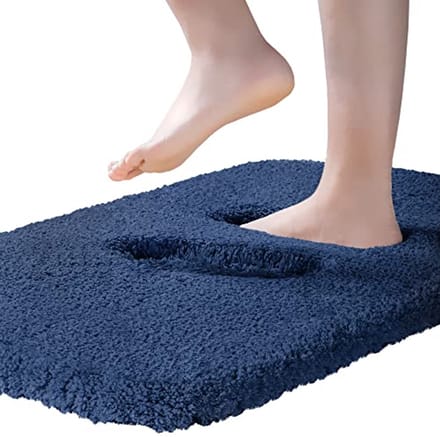 Donkerblauwe Badmat Antislip voor Badkamer
