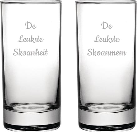 Gegraveerde longdrinkglas 28,5cl De Leukste Skoanheit-De Leukste Skoanmem