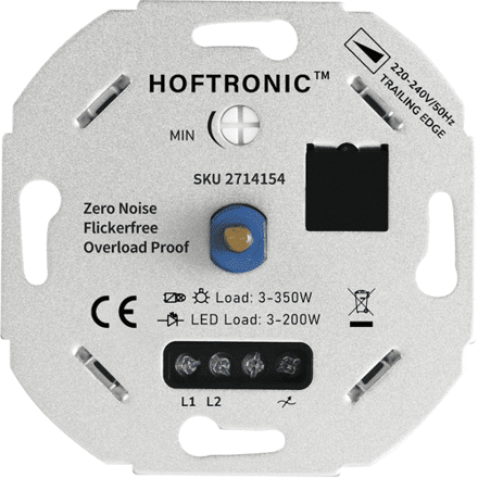 HOFTRONIC LED dimmer - 3-200 watt - Geschikt voor fase afsnijding - Universeel