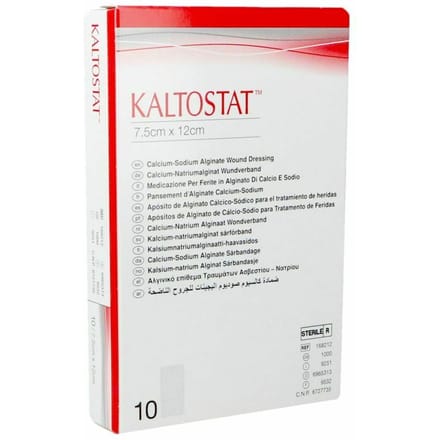 Kaltostat Steriel Verband 7.5cm x 12cm 10 Compressen