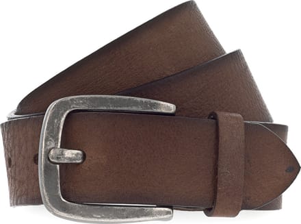 Vanzetti Leren Riem Denim Love 40mm Full Leather Belt W80 Dark Brown Bruine